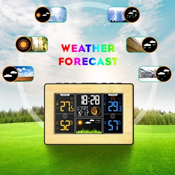 Statie meteo cu Senzor de Interior in aer liber, Ceas Deșteptător, Barometru, Temperatura, Umiditate Monitorizarea, Prognoza Meteo