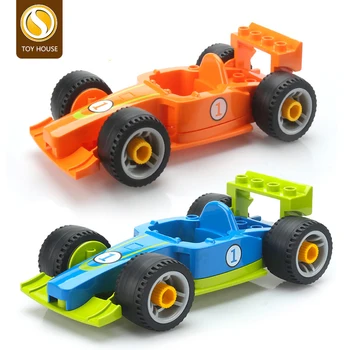 Mari Blocuri Original F1 Racing Figura Mașină Sport Asamblat Jucării DIY Pentru Copil ziua de nastere Cadou de Piese Compatibile Cu Duploes