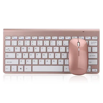 2.4 G Subțire Tastatură fără Fir Și Mouse-ul Mini Multimedia Keyboard Mouse Combo Set Pentru PC Notebook Laptop Tastaturi Desktop