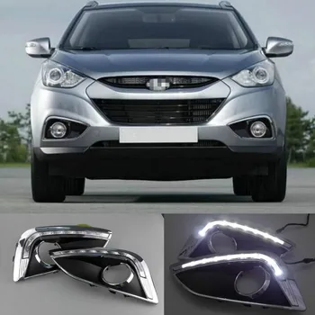 2 BUC LED-uri Auto Pentru Hyundai IX35 2010 2011 2012 2013 lampa de ceață acoperă DRL Lumini de Zi faruri de 12V lumina Zilei