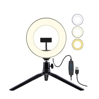 6-10 Inch Led Lumină Inel Fotografie Selfie Lampa de Studio cu Telefon Trepied Foto Holder Suport de birou Usb pentru Youtube Live Machiaj