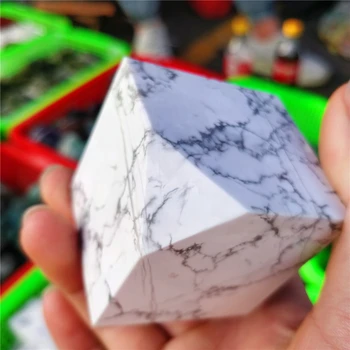 Naturale Alb Cristal Turcoaz Cuburi Rubik Howlite Piatra Cubic Meșteșuguri Populare Poliedru Articole de Mobilier Decor