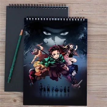 A4 Anime Demon Slayer Hârtie Acuarelă Carte Schiță Portabil Schite Graffiti Schiță De Mână Pictura Notebook