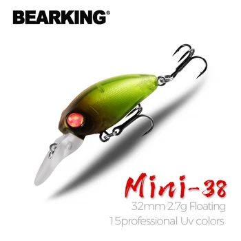 Bearking profesionale fierbinte modelul A+ momeli de pescuit, 15 culori pentru a alege, minnow manivela 32mm 2.7 g, pescuit momeală greu
