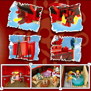 Una Bucata Monkey D. Luffy MII de SOARE Corabie de Pirați 3D2Y Blocuri Kit Cărămizi Film Clasic Model Jucarii Copii SY6296 6297
