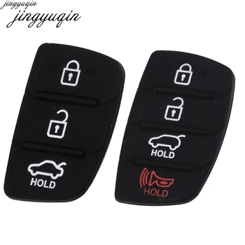 Jingyuqin 10buc/lot 3/4 Butonul Flip Pliere Telecomanda Cheie Auto Shell Caz Tampoane de Cauciuc Pentru Hyundai Kia Cheie