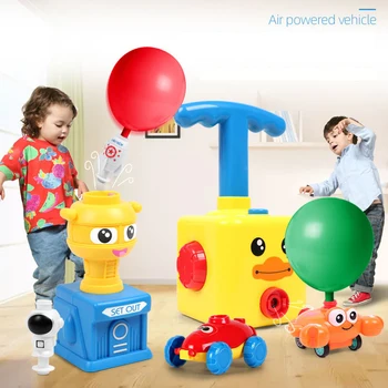 NOUA Putere Balon Turnul de Lansare Jucărie Puzzle Distractiv de Învățământ Inerție Aer Putere Balon Mașină de Știință Experimen Jucărie pentru Copii Cadouri