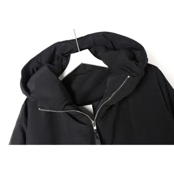 XITAO Cutat Parka Moda Femei Noi Buzunar Split Elegant Cordon Buzunar Negru 2020 Iarnă Elegant Parka Coat XJ2231