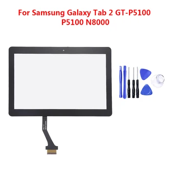 Ecran Tactil Digitizer Pentru Samsung Galaxy Tab 2 10.1 P5100 P5110 Note N8000 N8010 Alb/Negru Reparare Inlocuire Ecran Sticla
