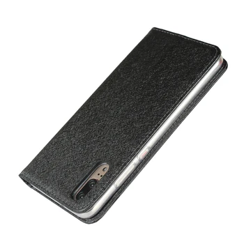 Mătase Model PU Caz din Piele Pentru Huawei P20 Suport Flip Cover Portofel Pentru HuaweiP20 Card Buzunare Curea de cazuri