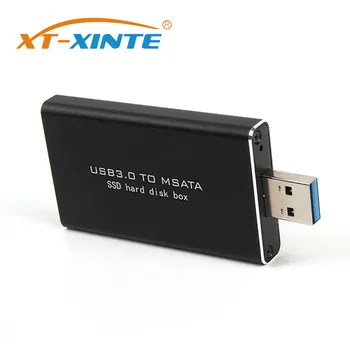 XT-XINTE 5Gbps USB 3.0 SSD mSATA Cabina de USB3.0 la mini-SATA Hard Disk adaptor M2 SSD HDD Extern Mobile Cutie