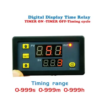 Delay Timer Modul Releu Dual Digital cu LED-uri de Afișare de Comutare Timp de 0-999s 0-999m 0-999h Reglabil F3MB