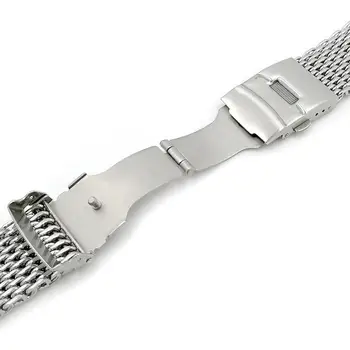 Argint 18mm/20mm/22mm/24mm Oțel Inoxidabil Milanese Rechin Plasă de Trupa Ceas Curea de Metal ochiurilor de Plasă Watchband Brățară Pentru Ceas