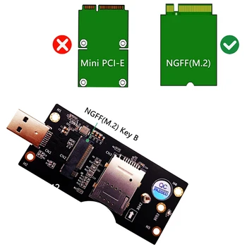 Unitati solid state M. 2 Tasta B pentru a USB 3.0 Adapter Riser Card cu SIM 8pini Slot pentru Card de Suport 3G/4G/5G Module pentru Desktop PC