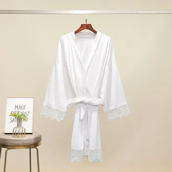 YUXINBRIDAL 2020 Nou Catifea Dantela Kimono pentru Femei Halate de Onoare Haine de Mireasa Haine Mireasa Sleepwear Mireasa Robe