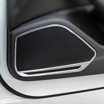 Din Oțel inoxidabil Ușă Laterală Boxe Audio Decorare Acoperire Cadru Trim 4 buc Pentru Audi A5 2018 A4 B9 2017-2019 Accesorii de Interior