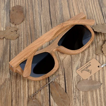 BOBO PASĂRE Bărbați Naturale de Bambus ochelari de Soare din Lemn lucrate Manual Oglinda Polarizate, Lentile de Ochelari Cu Cutie de Cadou