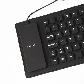 Negru 85 Cheile Silicon Tastatură USB Cablu Impermeabil Flexibil de Pliere bord Cheie pentru Desktop PC Laptop