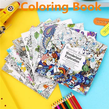 8 buc 12 Pagini Animal Kingdom Ediție în limba engleză Carte de Colorat Pentru Copii pentru Adulti Scuti de Stres Omori Timpul Pictura Desen Cărți