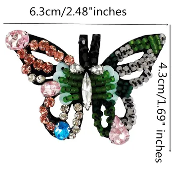 Margele Strasuri de Cristal Sequin Fluture Coase Patch-uri pentru Reparații Aplicatiile pentru Haine Broșe Eșarfă Decorat cu Insigna 20 de bucati
