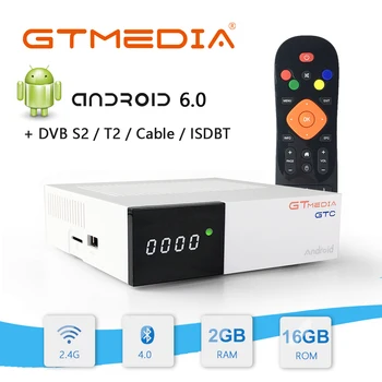 GTmedia GTC Receptor de Satelit DVB-S2, DVB-C DVB-T2 ISDB-T Amlogic S905D android 6.0 TV BOX 2GB RAM 16GB ROM BT4.0 Freesat GTC