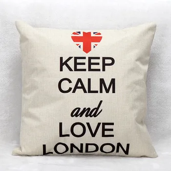 Stil britanic față de Pernă Garda Regală Union Jack Flag UK Iubesc Londra Perne Decorative Canapea Lenjerie de pat din Bumbac Pernă