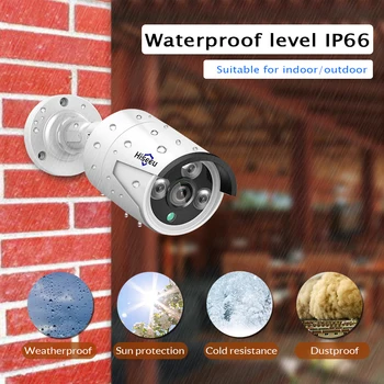 De 5MP, 3MP POE IP Camera 1536P în aer liber rezistent la apa H. 265 CCTV Camera Glonț P2P de Detectare a Mișcării ONVIF Pentru PoE NVR 48V Hiseeu
