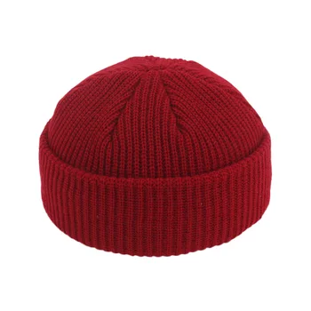 Tricotate Casual Beanie coreean Toamna și Iarna Cupluri de Lână Pălărie Beanie Pepene galben Pălărie din Piele pentru Bărbați Cald cu Glugă Femei Pălărie