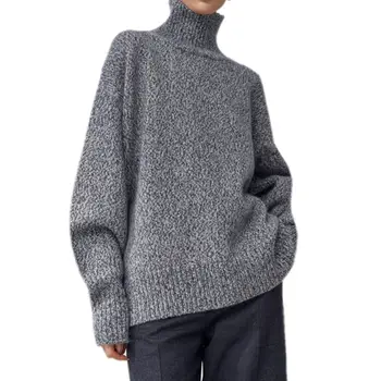 2019 gros de iarna pulover de lână pulover femei guler maneca lunga din tricot pulovere femei pulover vrac