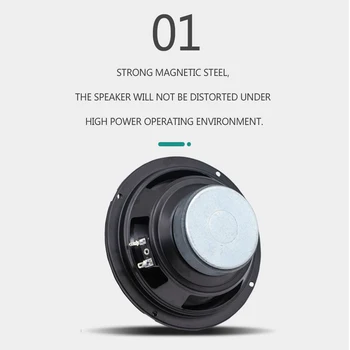 1 buc 6.5 Inch, 6 inch 300W 4Ohm Aluminiu Con Audio Auto Frontal Difuzor Midrange am CHEIE CUMPERI Componente mai Tare Gamă Completă de Vorbitori