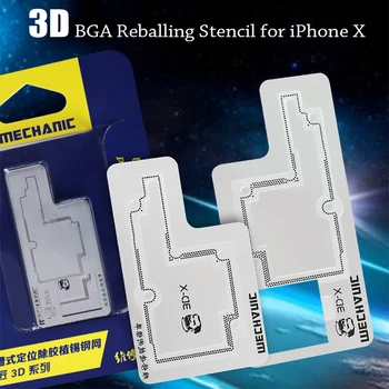 MECANIC 3D BGA Stencil Lipire Model pentru iPhone X Stratul de Mijloc de Placa de baza BGA Reballing Placa de Șabloane Kit