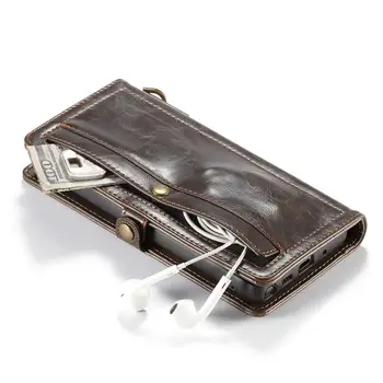 Vintage Piele Flip case Pentru Samsung galaxy Nota 10 plus 8 9 Portofel Detașabil magnetice caz acoperire pentru samsung S8 S9 S10 S20 +