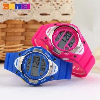 Copii Ceas SKMEI Sport Copii Fete Băiat LED Digital de Alarmă Cronometru Ceas de mână rezistent la apă pentru Copii Rochie de Ceasuri Relojes