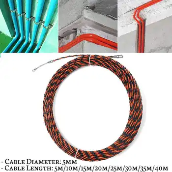 Efficeint 5mm 5-40m fibra de sticla, cabluri Electrice cu Bandă Conductă de Conductă de Cablu Împinge Unelte de extragere Roata presiuni pentru Instalarea de Cabluri