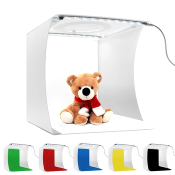 Upgrade-ul de Pliere Studio Foto Iluminat Cort Softbox Kit 2 Panou LED de Fundal Fotografie Cutie Cub 8