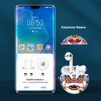 Bluetooth Hoofdtelefoon Cover pentru Huawei Freebuds Pro Set Căști Sac de Plastic Moale Macara Pictura Cască Beschermen Caz