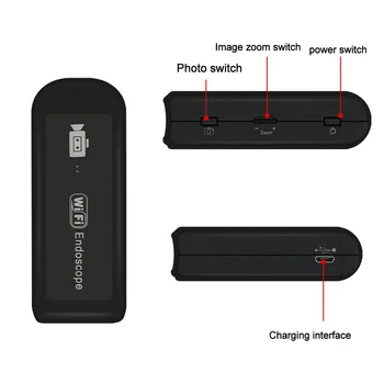 Inspecție HD Waterproof Wireless Țevi Industriale Șarpe Camera Acasa Cu 6LED 8mm Smartphone Flexibil Endoscop WIFI Portabil