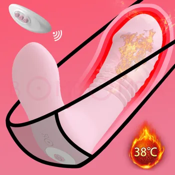 Telescopic Vibrator Pentru Femeie Portabil Încălzire Fluture Chilotei Penis Artificial Vibratoare Adult Sex Toys Anal G Spot Stimulator Clitoris