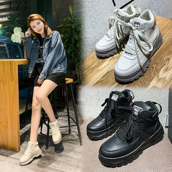 Femeile Din Coreea De Adidași De Culoare Bej Negru De Lux De Designer 2020 Moda Pentru Femei Pantofi Lady Confort Platforma Formatori Femme Zapatillas Mujer