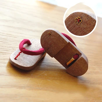 NOI BJD pantofi Papusa Bloca pentru 1/3 1/4 SD MSD Maro/Negru Manual de sandale de lemn în stil Japonez papusa elemente de recuzită