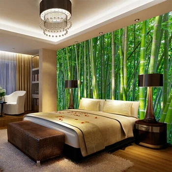 Personalizat Murale 3D Tapet Bambus Pădure, Natură, Peisaj Camera de zi Dormitor Auto-Adeziv rezistent la apa Papel De Parede 3D Autocolant