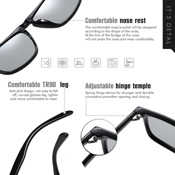 2021 NOUA Moda Inteligent Fotocromatică Bărbați ochelari de Soare Piața Polarizate Masculin Ochelari de Soare de Conducere Femei Ochelari de cal Oculos de sol