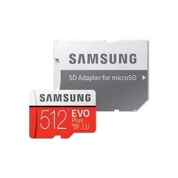 SAMSUNG Card de Memorie EVO Plus 512GB 100MB/s Card Micro SD TF C10 U3 UHS-I 4K SDXC Memorie Flash pentru Smartphone-Tableta cu Adaptor