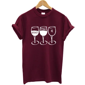 Noua Moda Femei T Shirt Pocalul Imprimat cu Maneci Scurte O-gât Funny T-shirt Vin Casual pentru Femei Tricou Streetwear