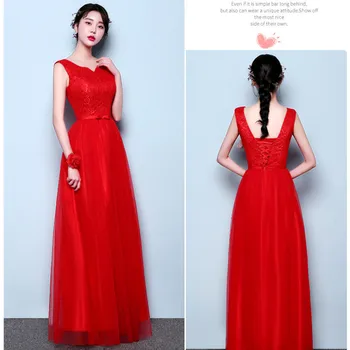 YNHS01H#alb roșu rochii de domnisoare de Onoare de absolvire lung cina fata de noi beanpaste nunta rochie de petrecere 2019 rochie de bal pentru femei de moda
