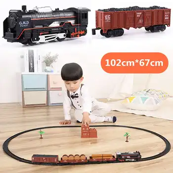 Tren Electric Jucărie Șine Dinamic Tren Cu Aburi Model De Cale Ferată Set Cu Transport Profissional Autorama Masina Circuitul De Jucărie Pentru Copii