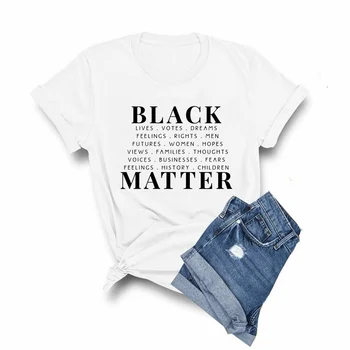 VIP HJN Sentimentele Istoria Copii Multe Chestiuni Viețile negrilor Contează Tricou Femei Negru Istoria BLM Tricouri