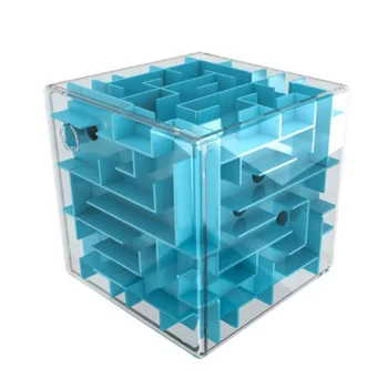 Cub 3D Labirint Puzzle Jucărie Coordonarea Mana-ochi Joc de Echilibru Cutie Distractiv Creier de Copil Jucării Educative Pentru Copii