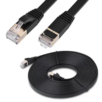 1m/1.8 m/5m/8m/10m/15m CAT7 RJ45 600MHz Patch-uri Protejate la Rețeaua Lan prin Cablu Plat Ethernet Cablu 2018