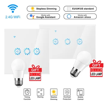 Led Dimmer 220V/110V Ewelink Wifi Dimmer Switch Smart Touch comutator de lumină Bec cu Dimmer lucra Cu Amazon Alexa Google Asistent